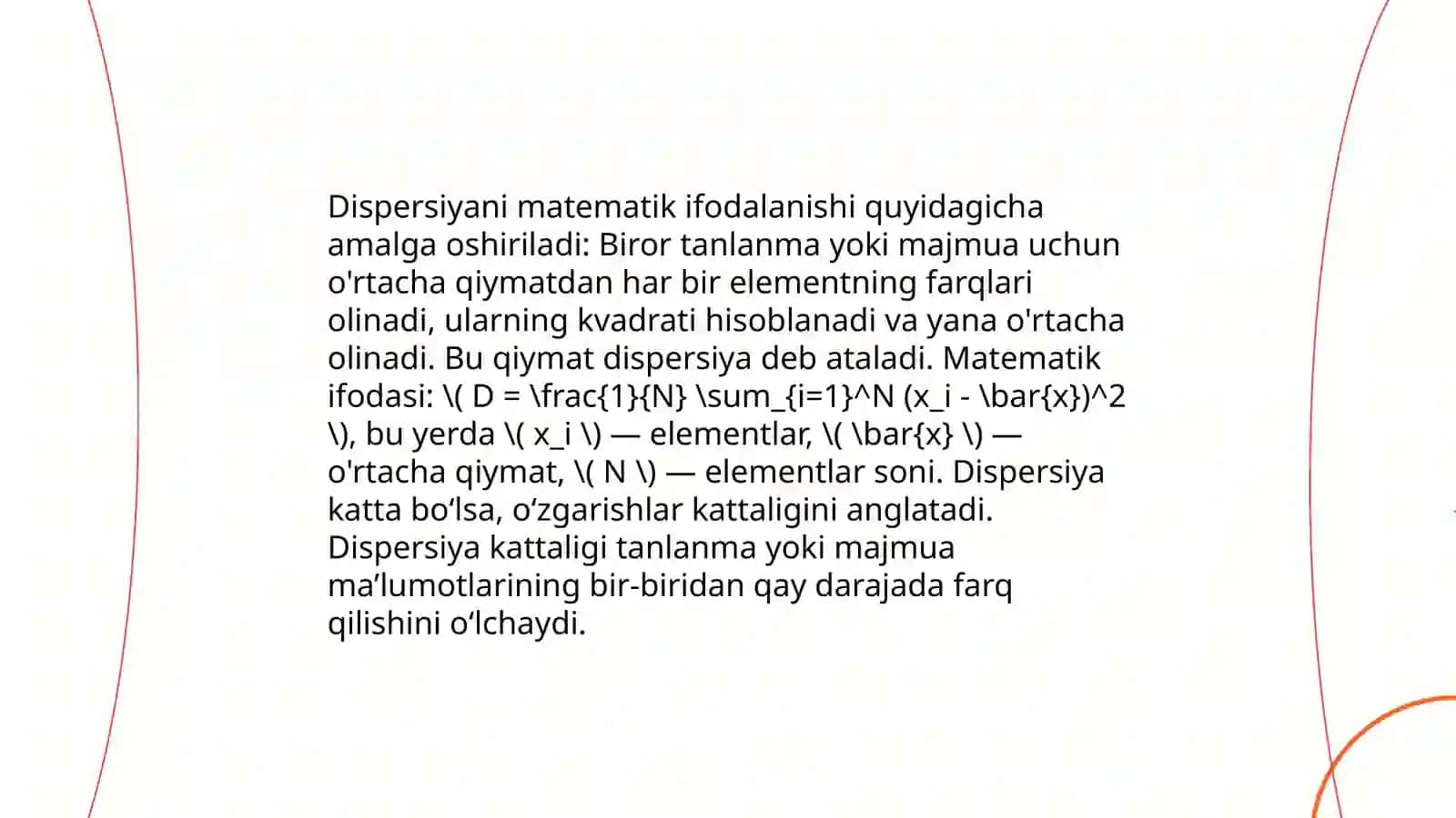 Dispersiya va uning turlari 4