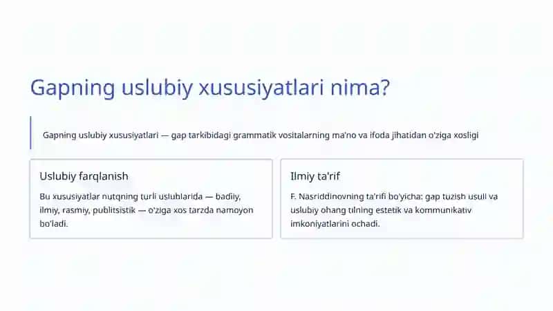 Gapning uslubiy xususiyatlari 4