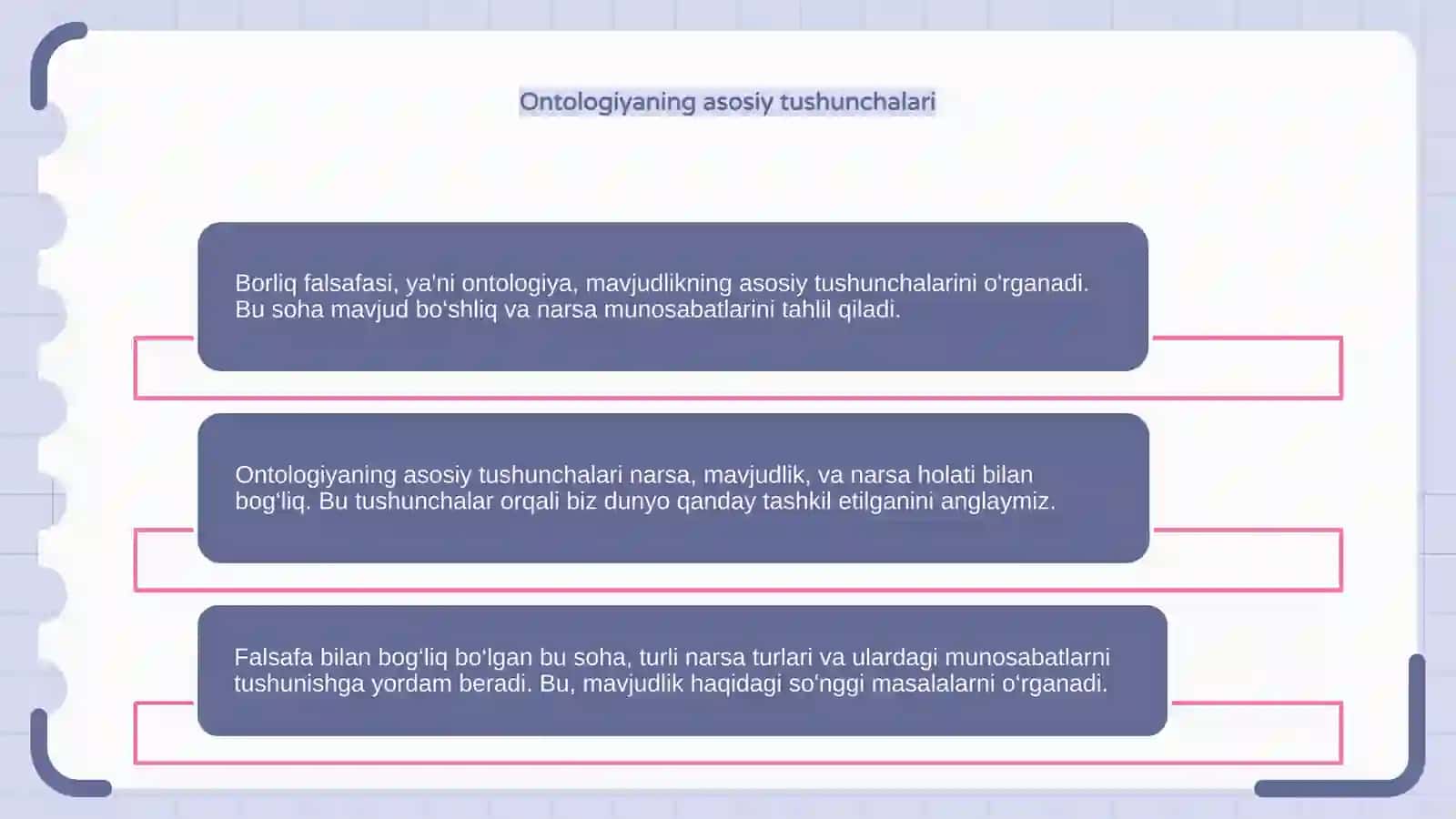 Borliq falsafasi (Ontologiya) 4