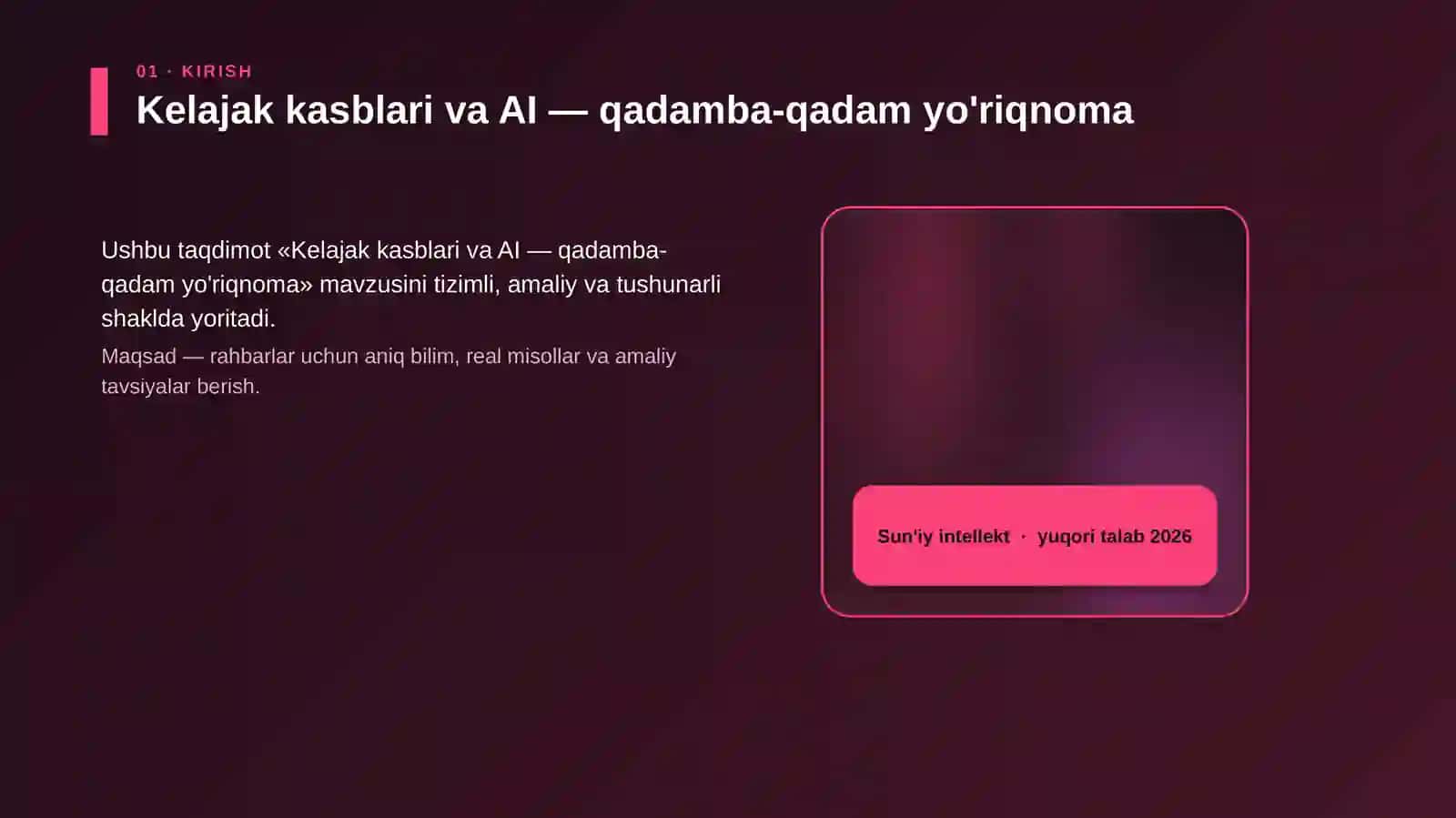 Kelajak kasblari va AI — qadamba-qadam yo'riqnoma 4