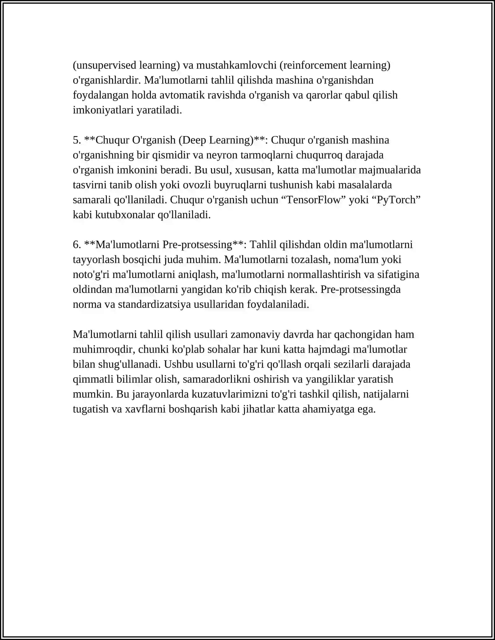 MAʼLUMOTLARNI DADA MUNING USULLARI ORQALI KLASTERIZADIYA QILISH 4