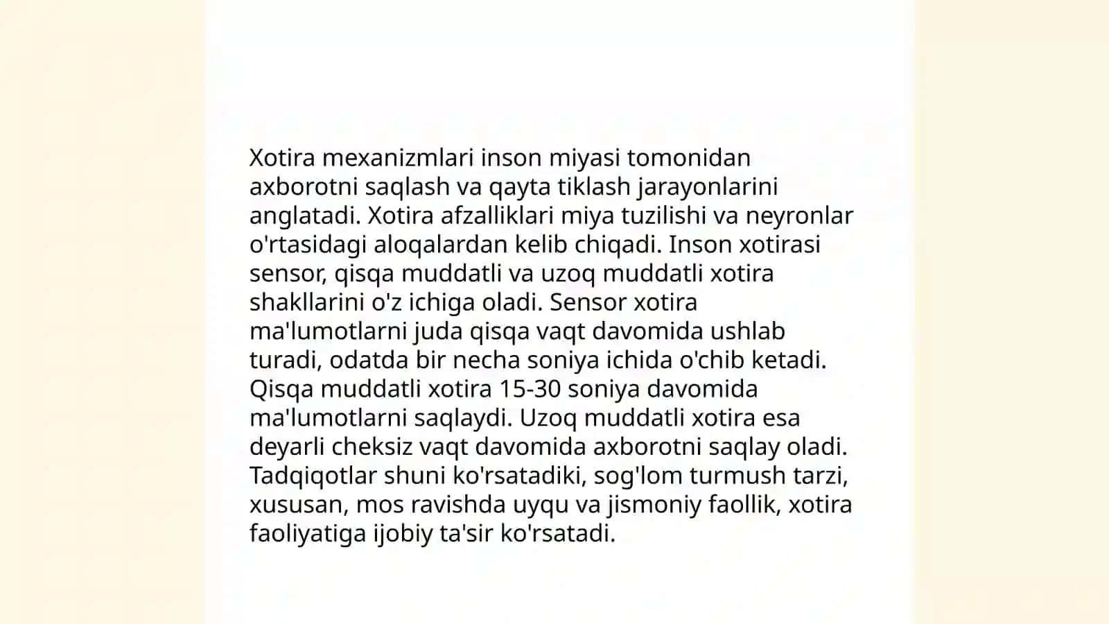Xotira nazariyalari 4