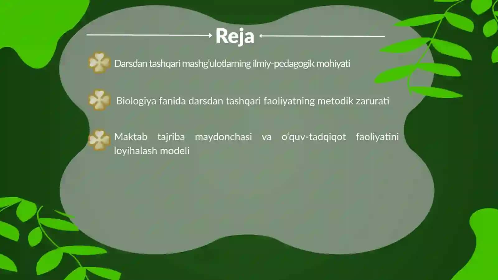 Biologiya darslarida darsdan tashqari ishlar 4