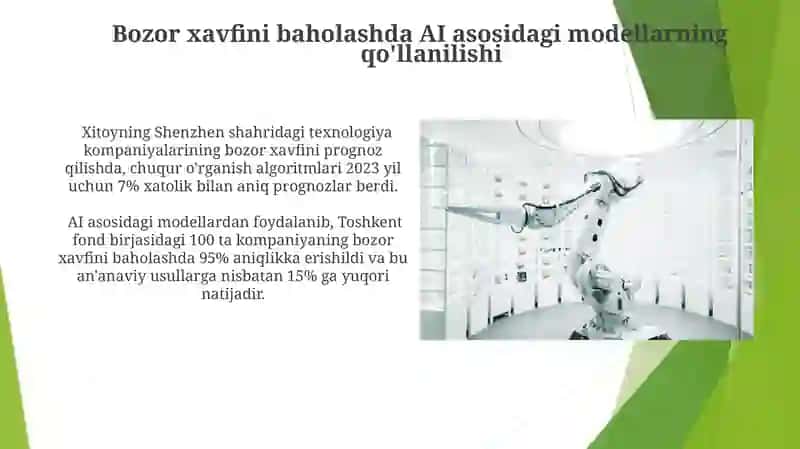 Moliyaviy modellashtirish va simulyatsiyalarda AI 4