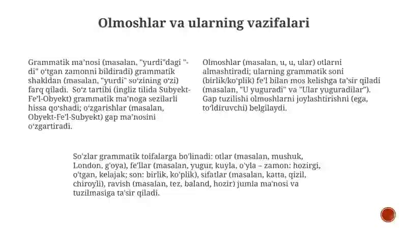 Grammatik toifalar: Umumiy ma'lumot 4