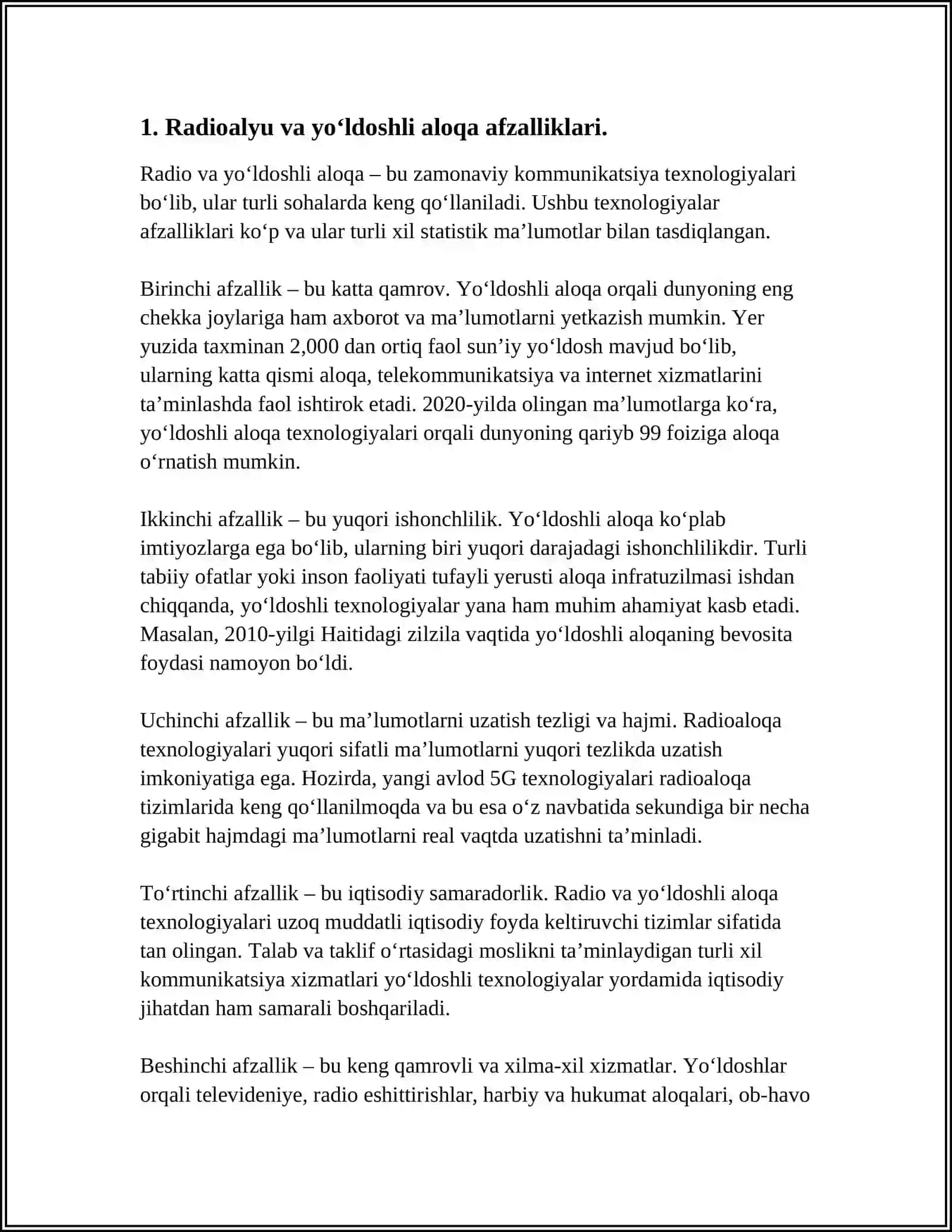 RADIORELEY VA YO‘LDOSHLI ALOQA. YO‘LDOSHLI NAVIGATSIYA 4