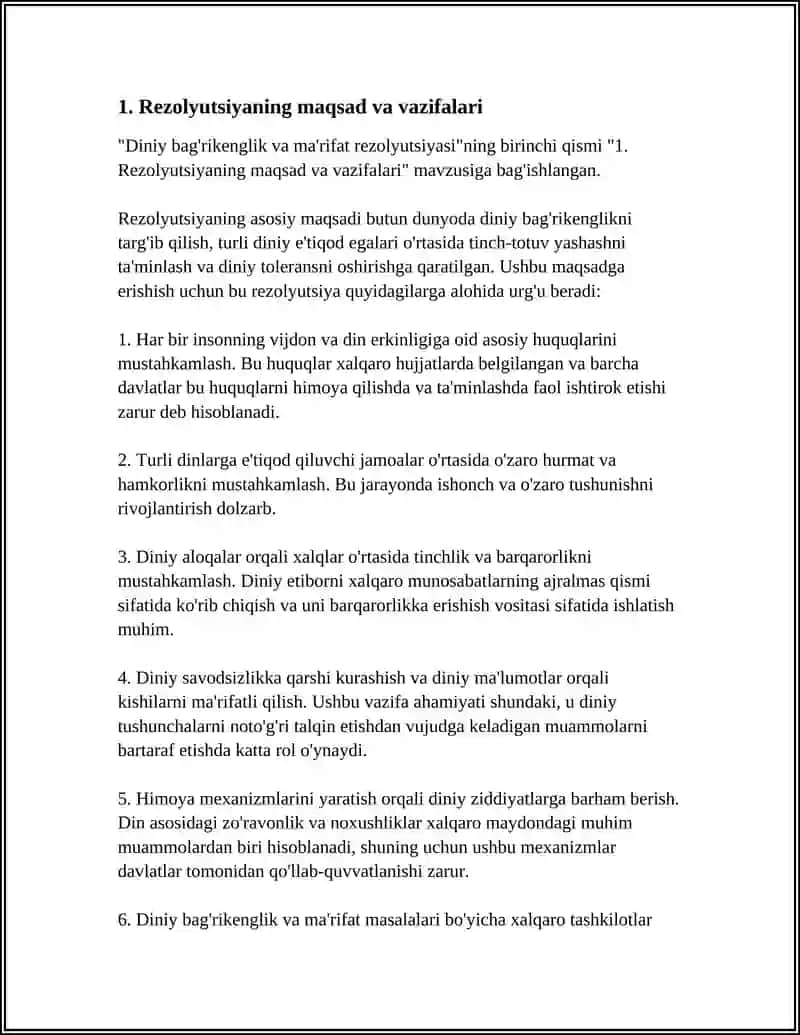 "DINIY BAG'RIKENGLIK VA MA'RIFAT REZOLYUTSIYASI" REFERAT 4