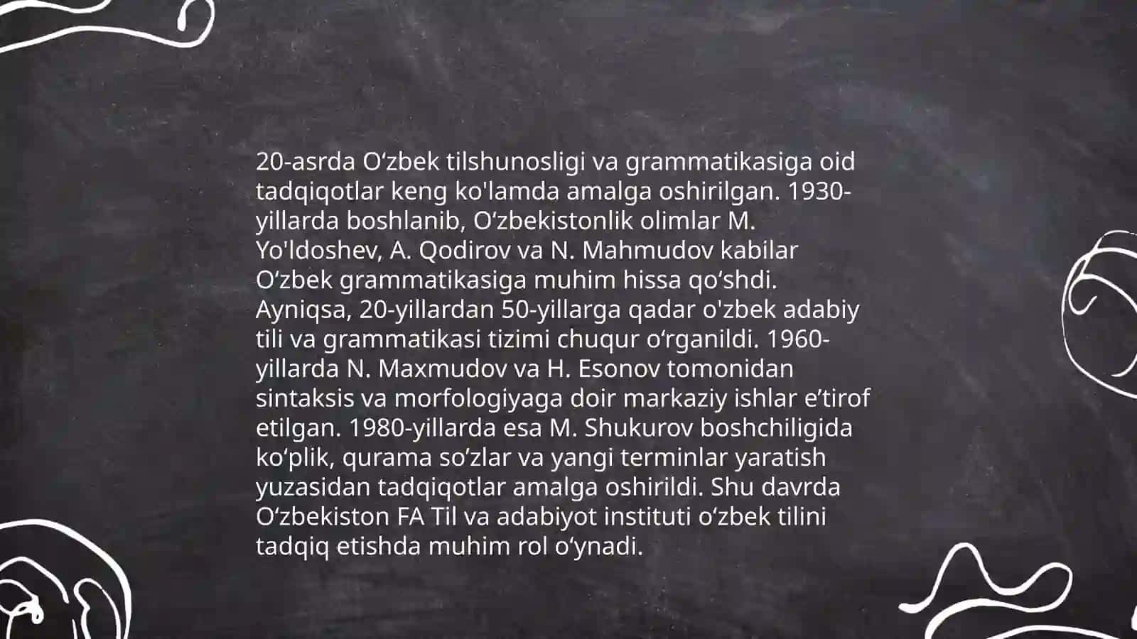 20 asrlarda Oʻzbek tilshunosligi 4