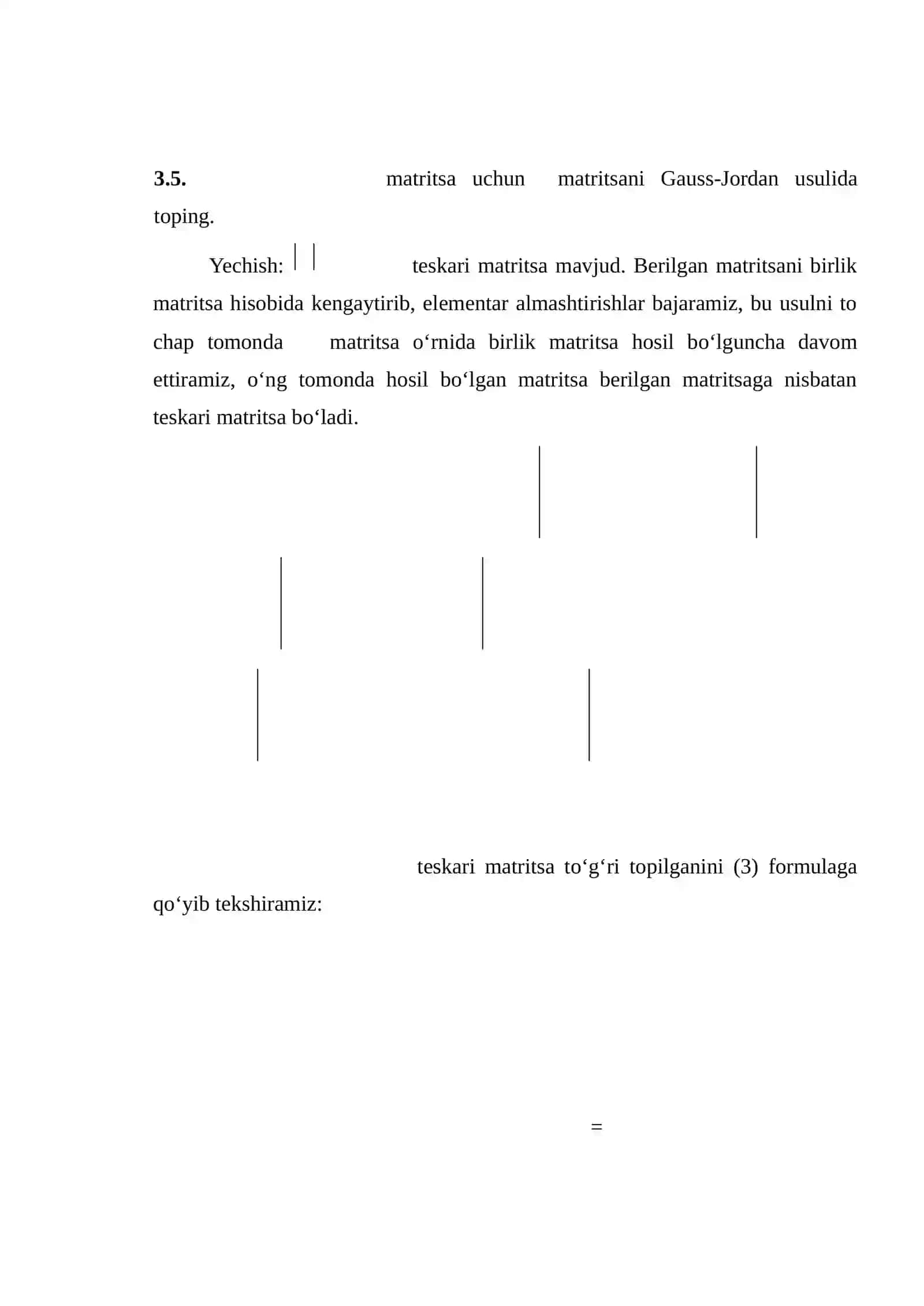 Matritsa rangi. Teskari matritsa 4