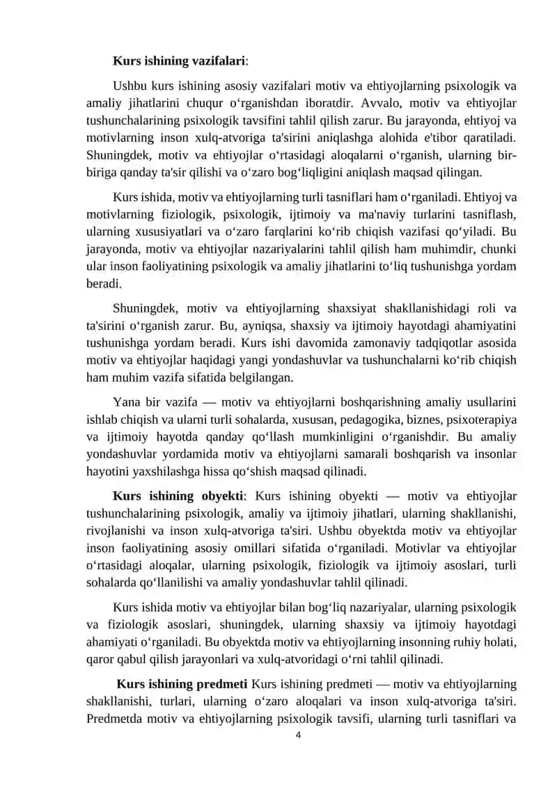 Motiv va ehtiyojning ta'riflari ularning tasnifi 4