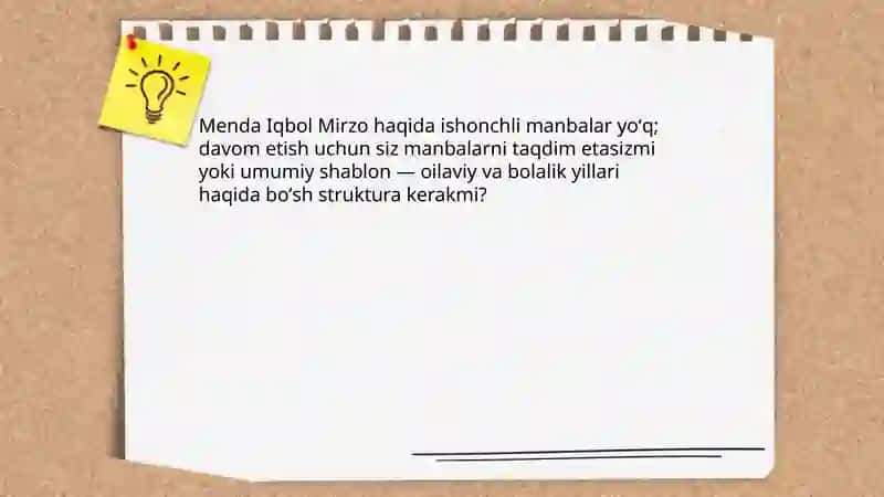 Iqbol Mirzo haqida maʼlumot 4