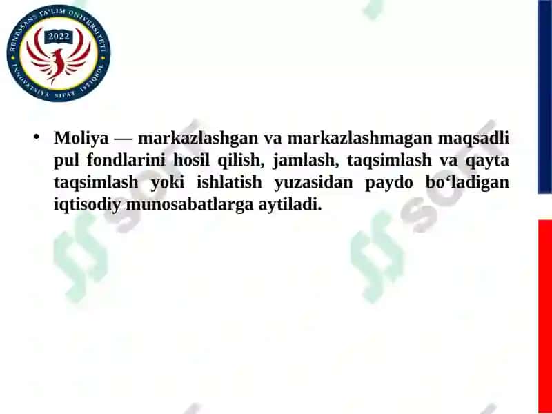 Moliya Fanining Asoslari 5