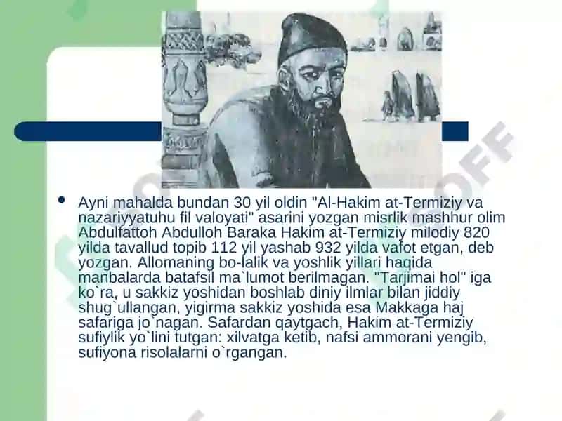 Al-Hakim at-Termiziyhayoti va ijodi va maqbarasi 5