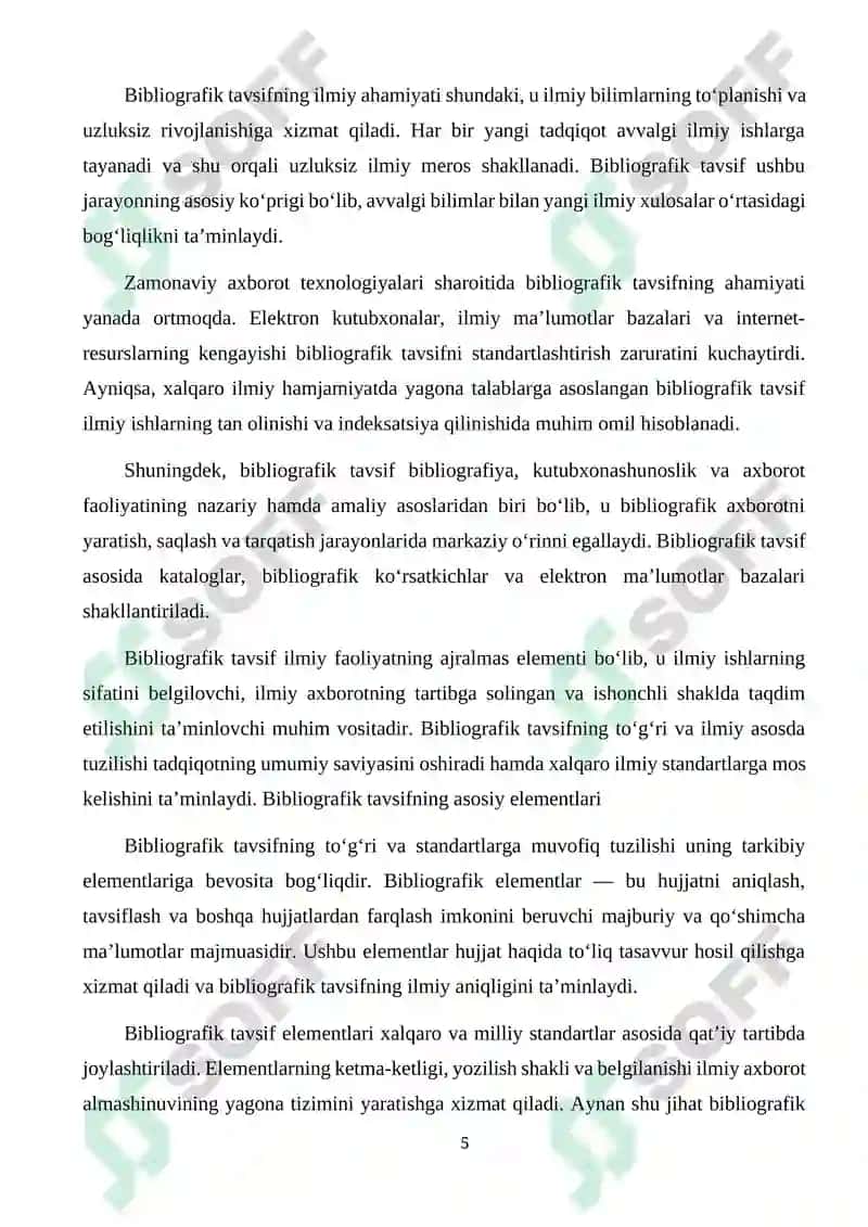 Bibliografik Tavsifning Xalqaro Standartlari 5