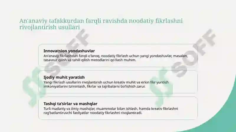Noodatiy fikrlash asoslari 5