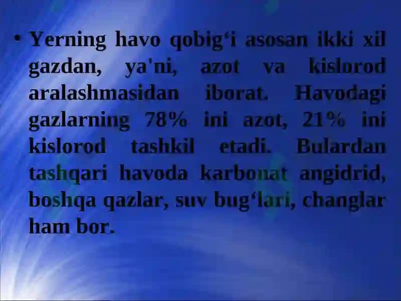 Atmosferaning tuzilishi 5