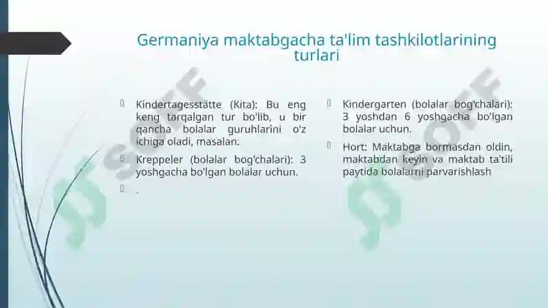 Germaniya maktabgacha ta'lim tashkilotlari 5