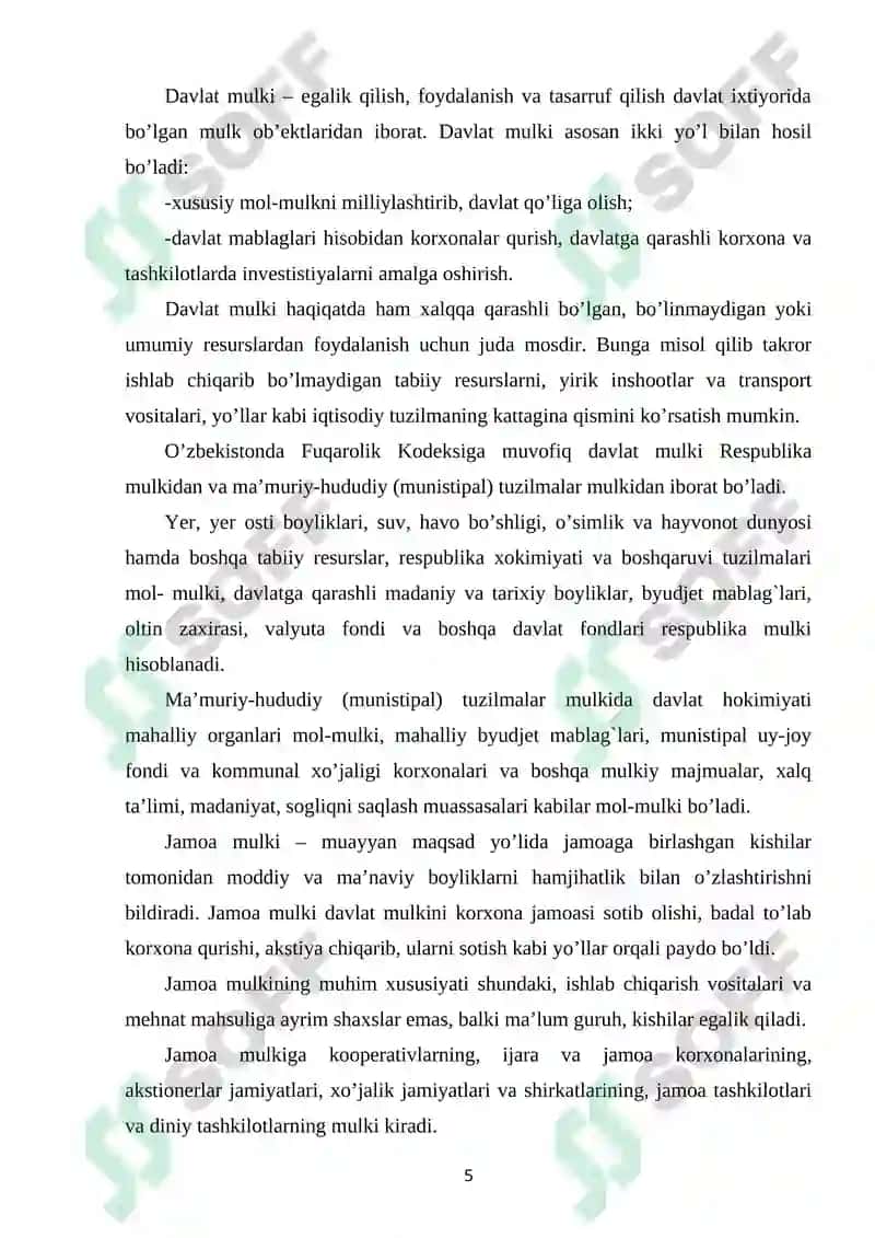 IJTIMOIY IQTISODIY TIZIMLAR VA ULARNING ANDOZALARI 5