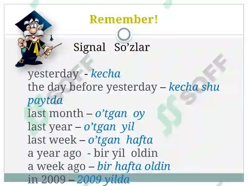 Past Simple Tense 5