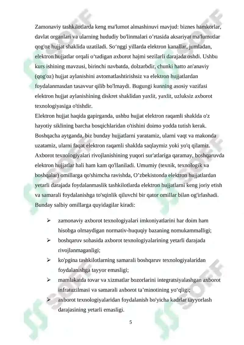 ELEKTRON HUJJAT VA ELEKTRON HUJJAT ALMASHINUVI 5