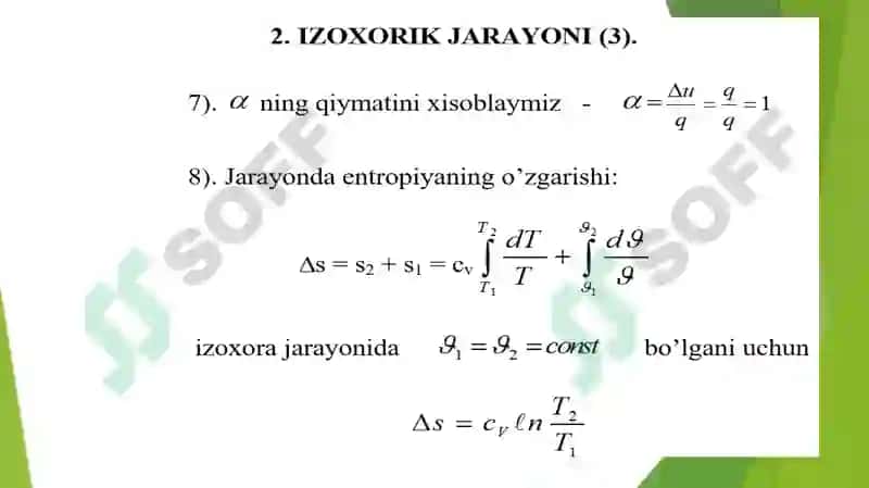 Izoxorik jarayoni 5