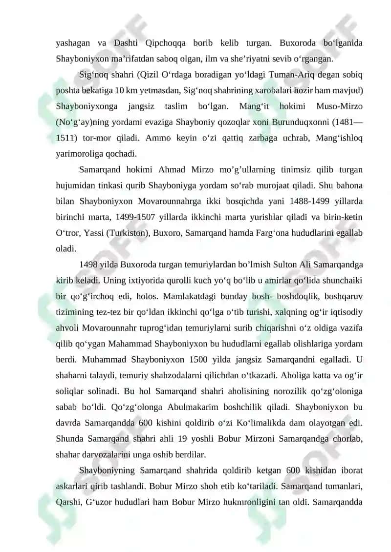 Shayboniylar sulolasida davrida diniy boshqaruv 5