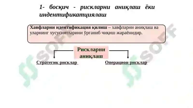 Рискларни бошқариш босқичлари ва бошқарув жараёни 5