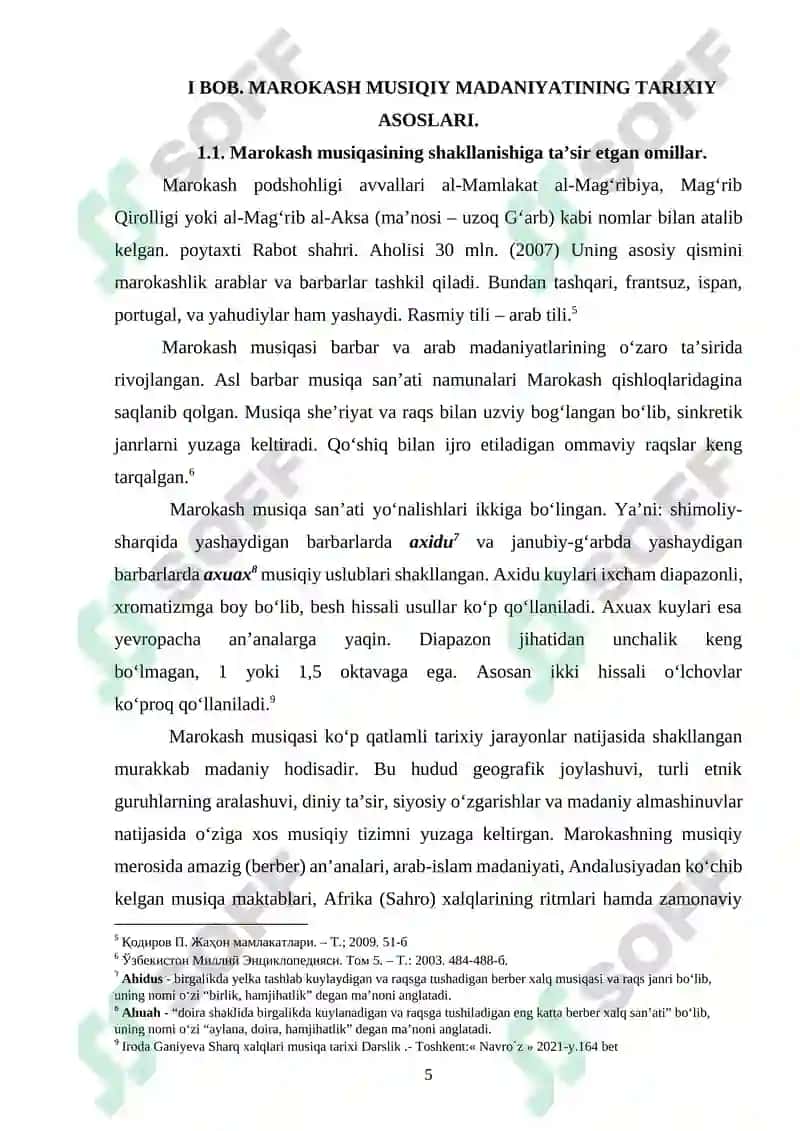 Marokash cholg‘u musiqasi 5