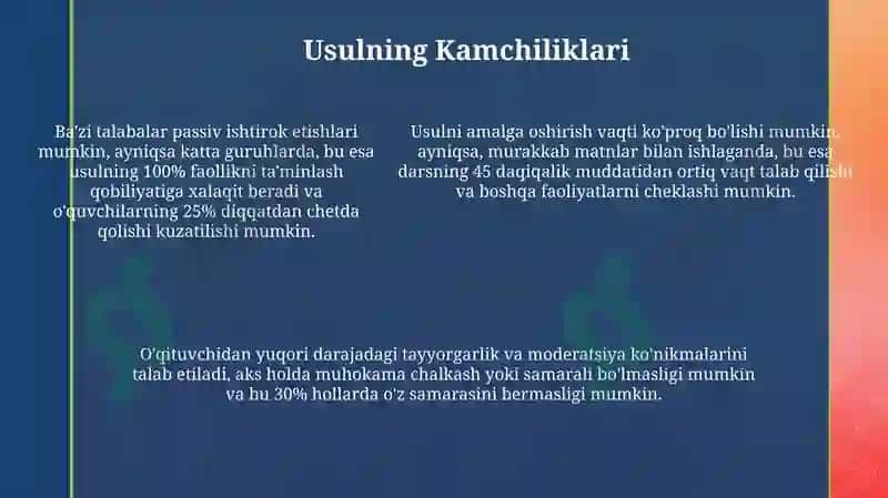 "Birgalikda oʻqiymiz metodidan foydalanish" 5