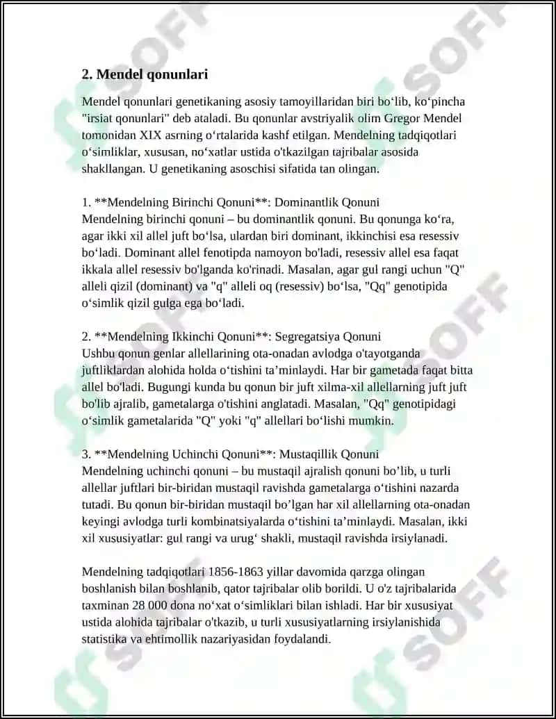 BELGILARNING IRSIYLANISH QONUNLARI 5