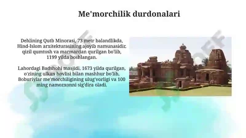 O'rta asr Hindiston va Pokiston san'ati 5