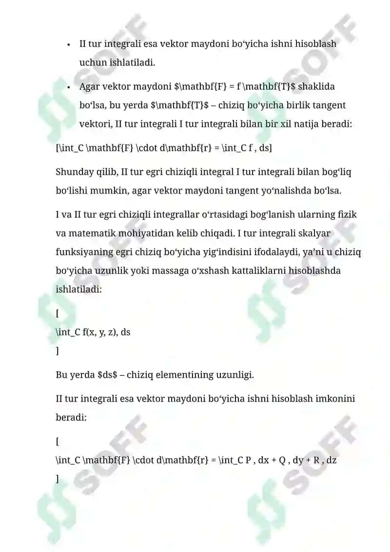 Egri Chiziqli Integral 5