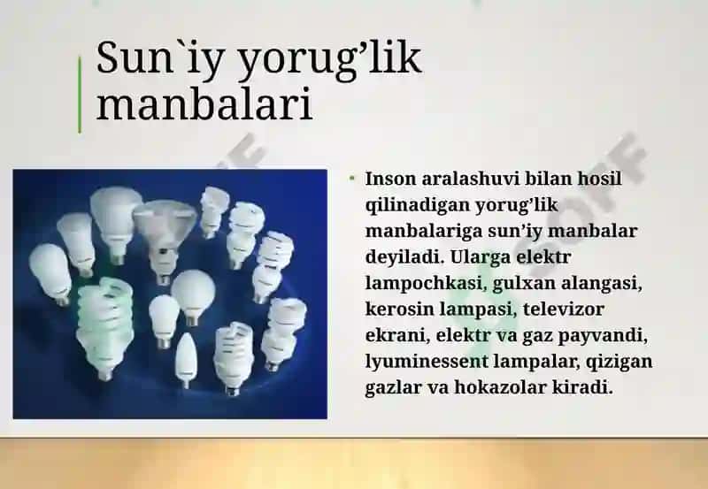 Issiqlik yorug‘lik manbalari 5