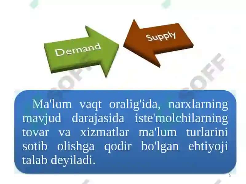 TALAB, TAKLIF, BOZOR MUVOZANATI. ELASTIKLIK 5