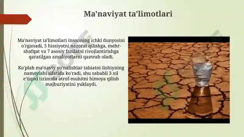 Ekologiya va Ma'naviyat 5