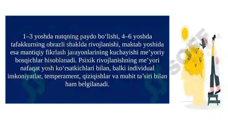 Psixik rivojlanishdagi ogishlarning psixologik mexanizmlari 5