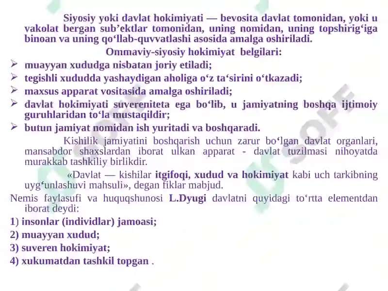 Davlat Haqida Umumiy Ta'limot 5