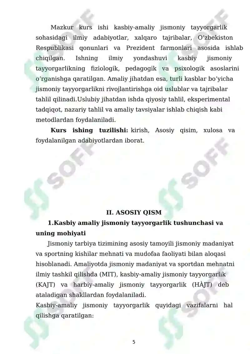 KASBIY-AMALIY JISMONIY TAYYORGARLIK 5