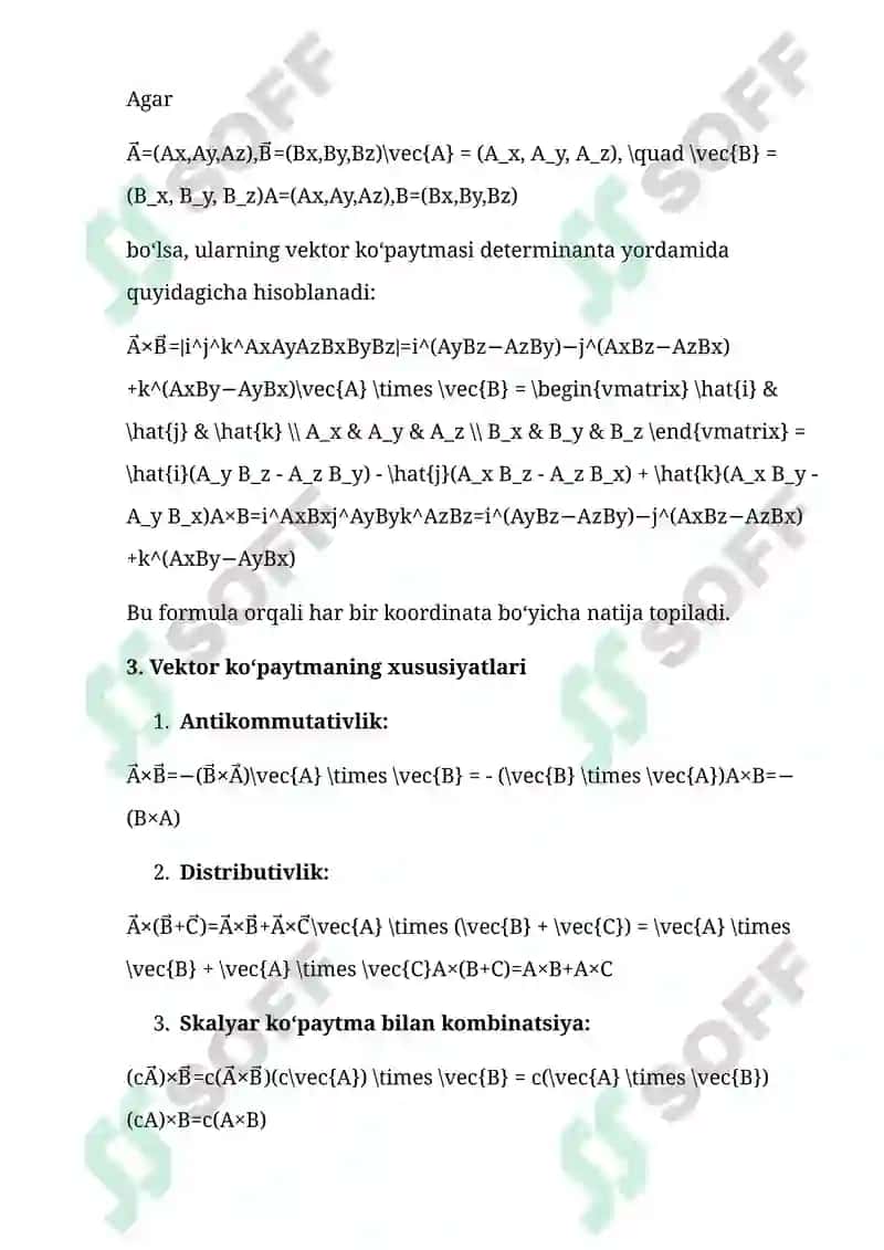 Vektorlar haqida tushuncha 5