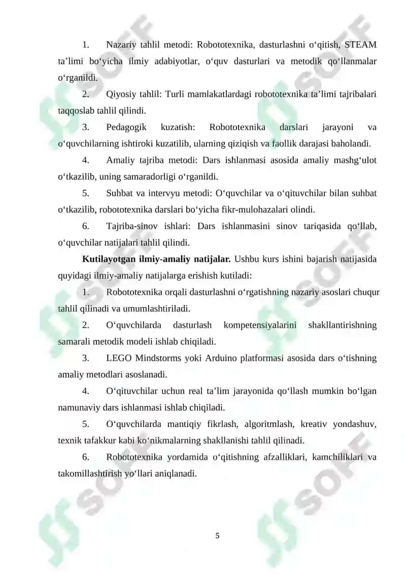 Oʻquvchilarni robototexnika orqali dasturlashga oʻrgatish 5