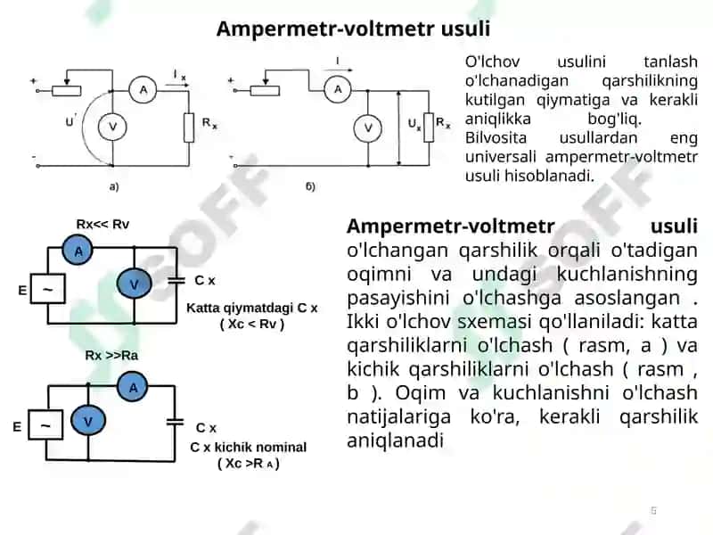 Elektr kattaliklarini o'lchash 5
