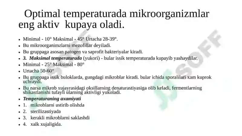Mikroorganizmlarning ta'siri 5