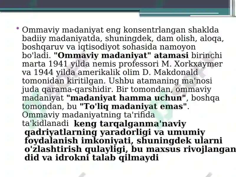 Badiiy filmlar va ommaviy ma'daniyat 5