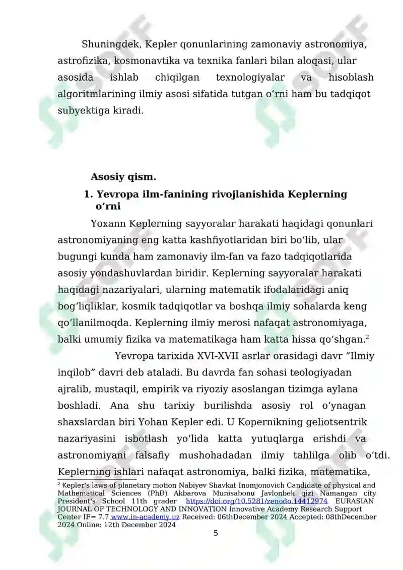 Kepler qonunlari 5
