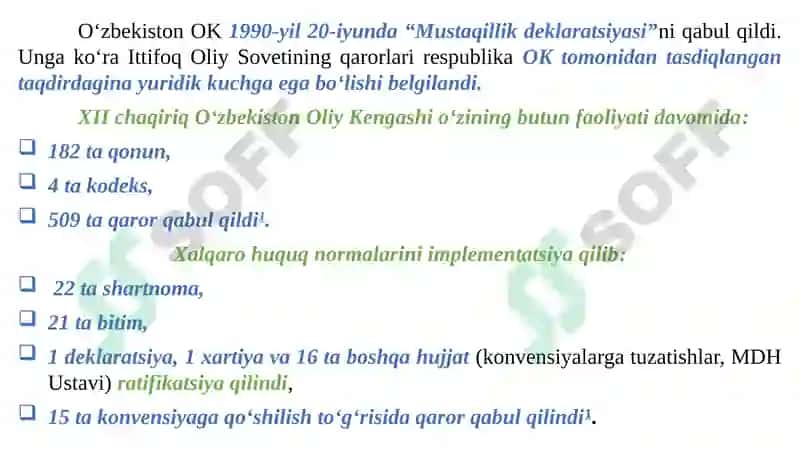 O‘zbekiston Respublikasi Oliy Majlisi Konstitutsiyaviy Maqomi 5