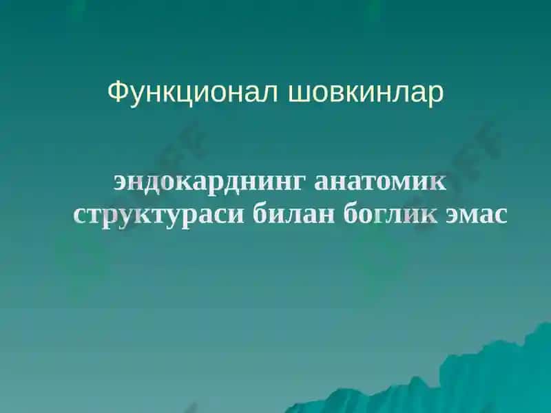 Юракда шовкин синдроми: тугма ва орттирилган юрак нуксонлари 5