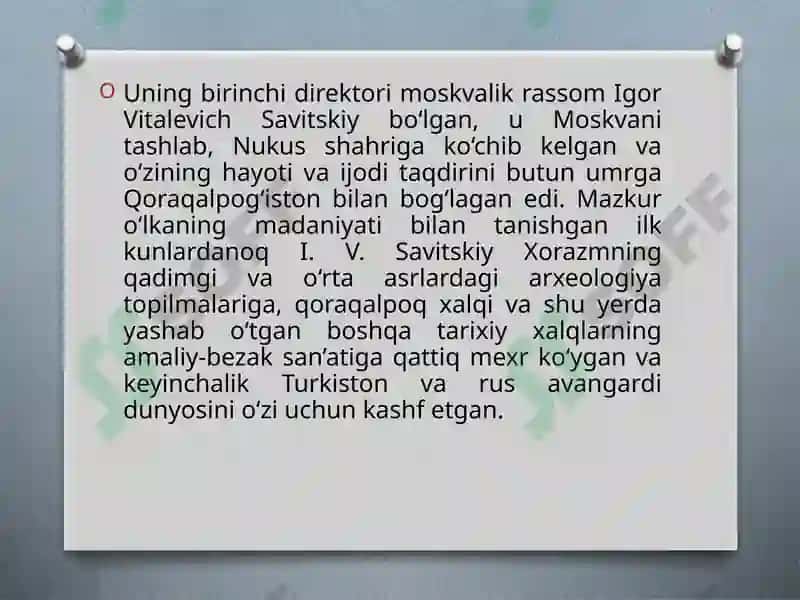 I.V. Savitskiy nomidagi Qoraqalpog'iston davlat san'at muzeyi 5