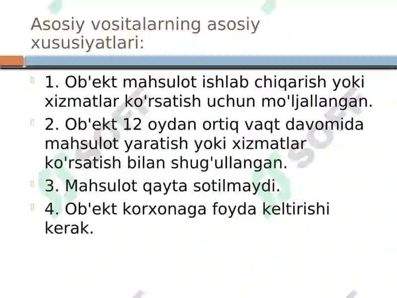 Korxona asosiy fondlaridan foydalanishni yaxshilash yo’llari 5