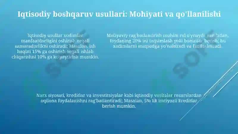 Boshqaruv Usullari 5