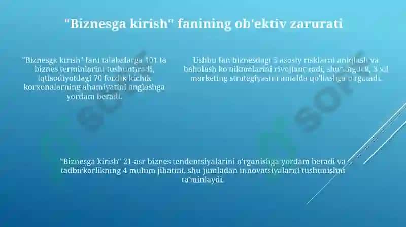 Biznesga Kirish 5